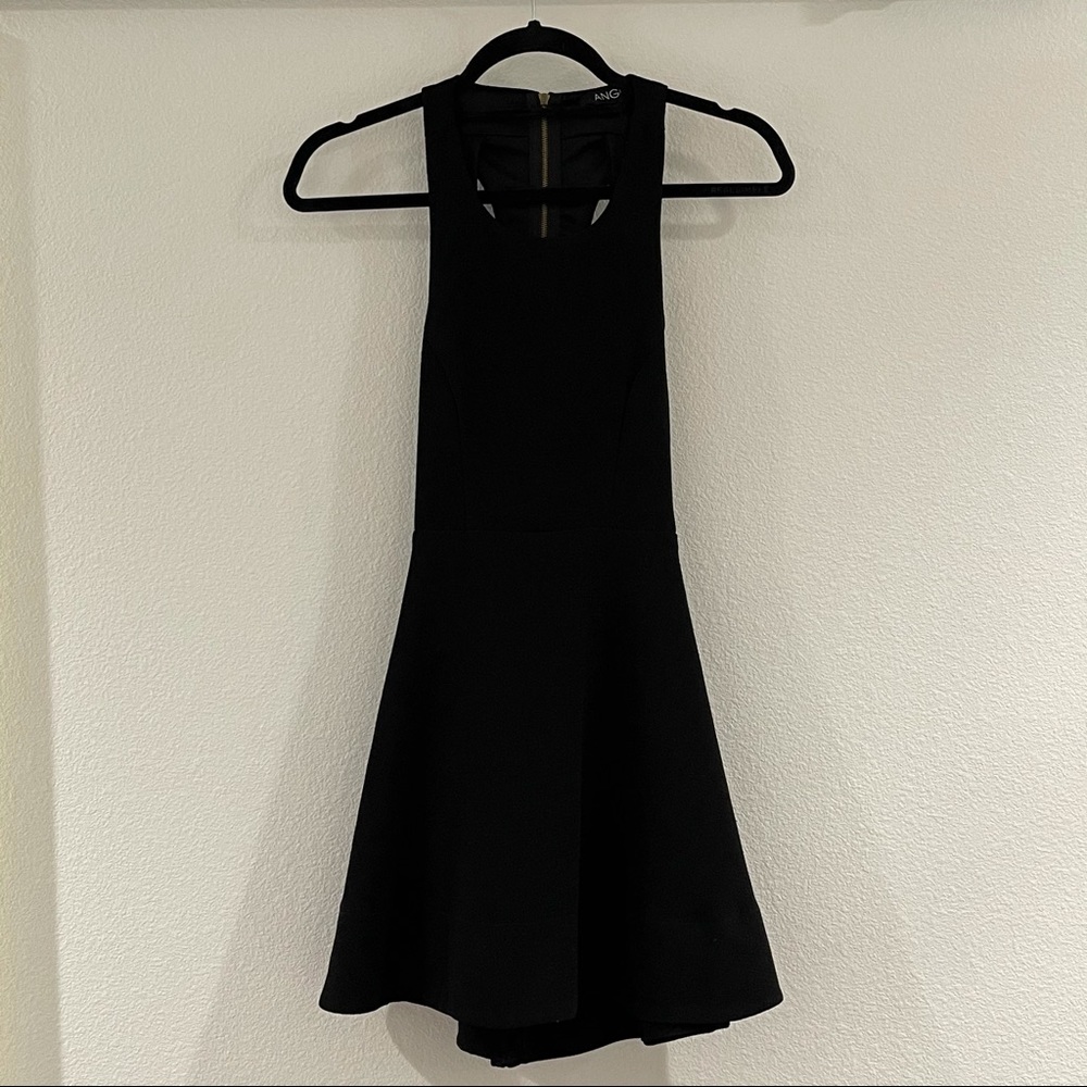Black halter dress